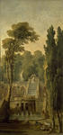 Hubert Robert - Landscape with a Terrace and Cascade