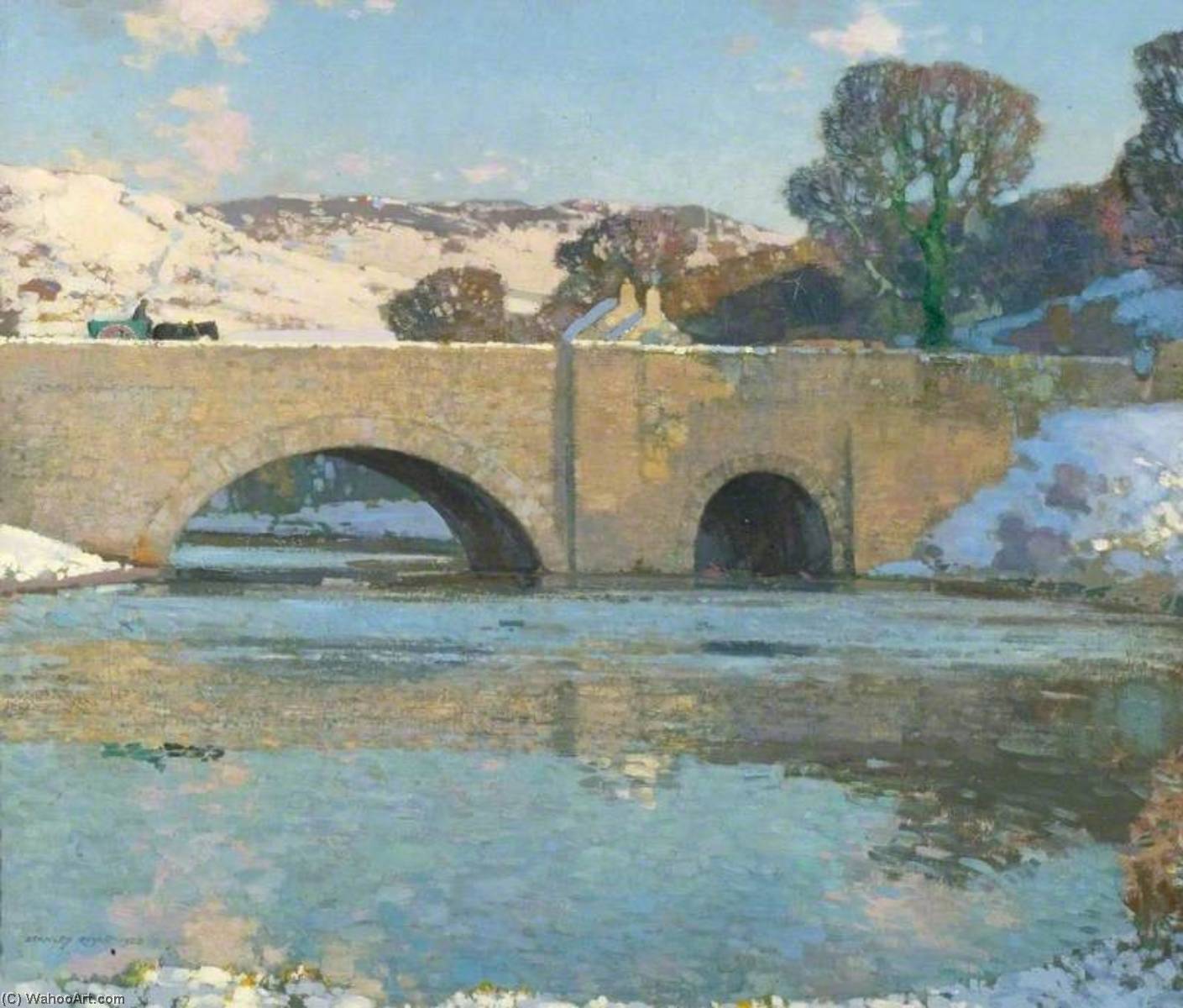 Art Reproductions Calver Bridge, Derbyshire by Stanley Royle (Inspired ...