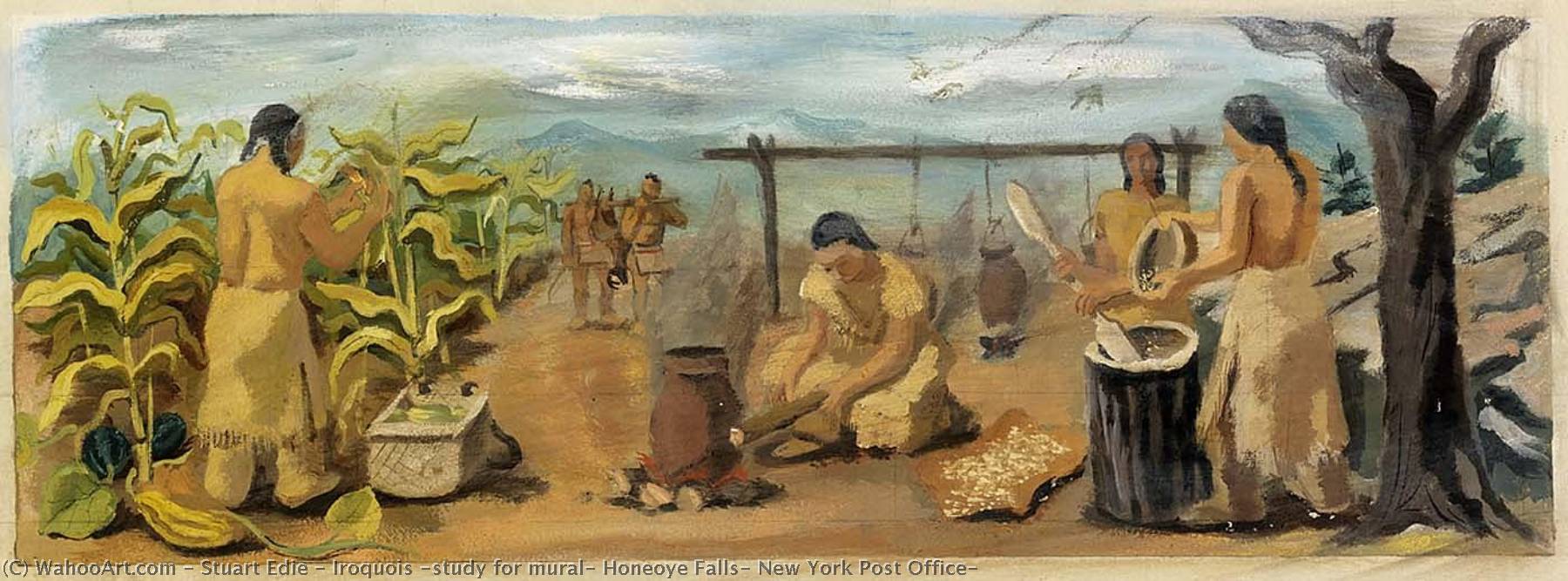 Oil Painting Replica Iroquois (study for mural, Honeoye Falls, New
