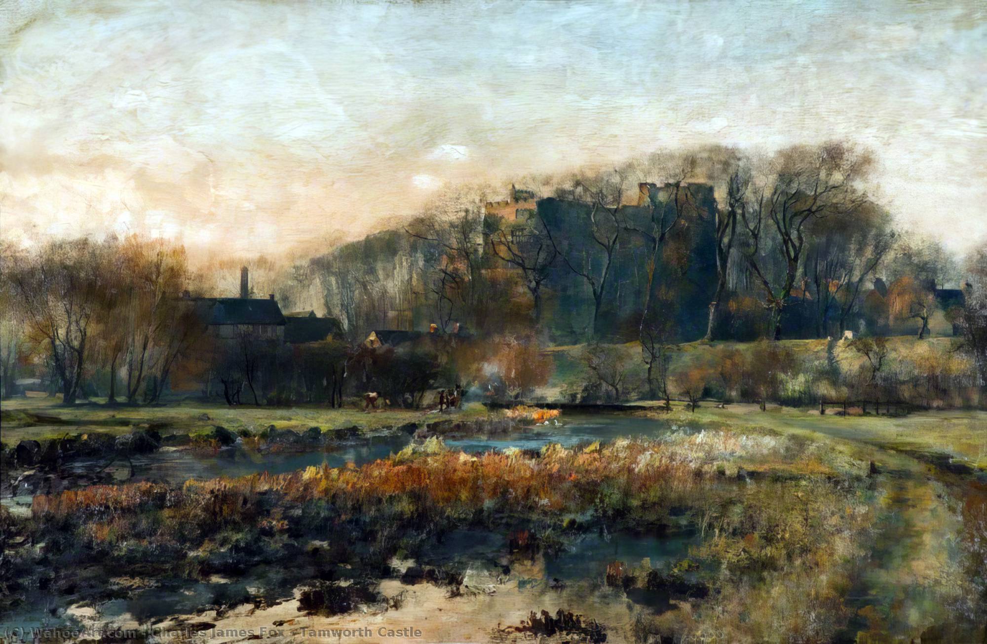 Paintings Reproductions Tamworth Castle, 1899 by Charles James Fox