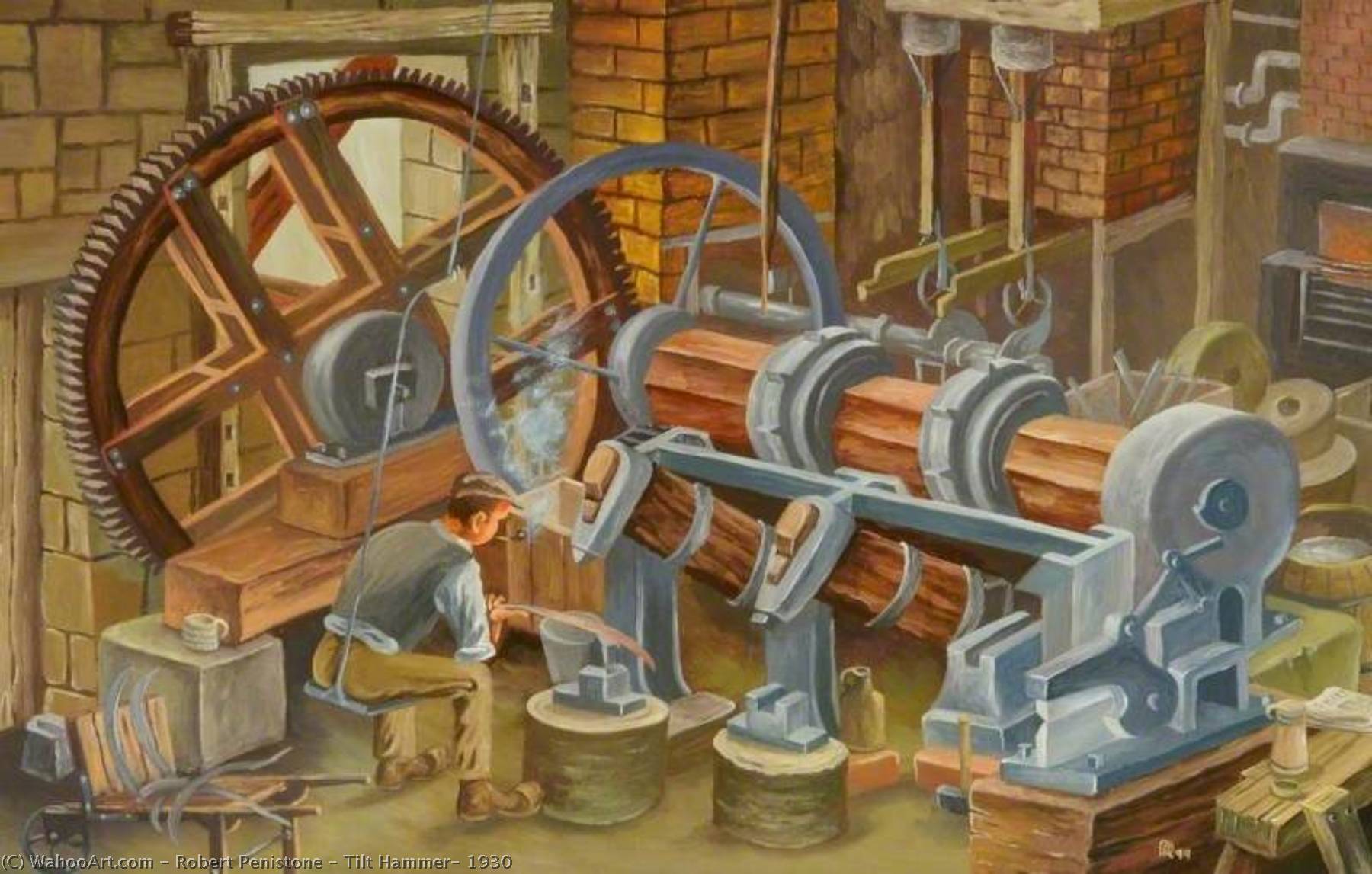 Oil Painting Replica Tilt Hammer, 1930, 2000 by Robert Penistone